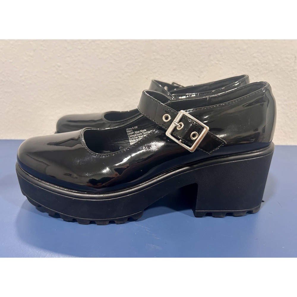 Seychelles‎ Mary Faux Patent Leather Mary Jane shoes Lug Sole 8.5 - Picture 7 of 10